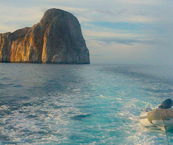 Kicker Rock snorkeling tour in San Cristóbal, Galápagos Islands – spot sea turtles, reef sharks, and tropical fish in crystal-clear waters.