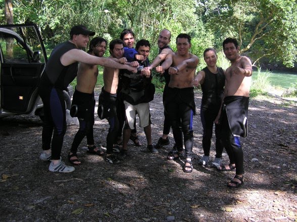 Happy after rafting the Quijos Class IV