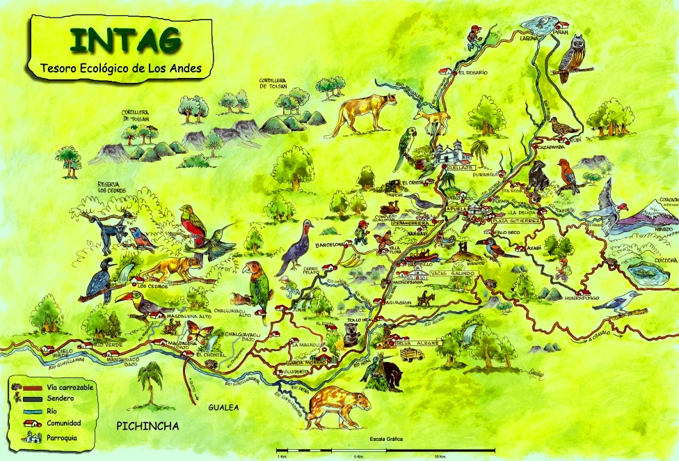 mapa Intag