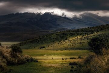 Cotopaxi volcano and páramo landscape during a 4-day Quilotoa Loop and Andes tour in Ecuador